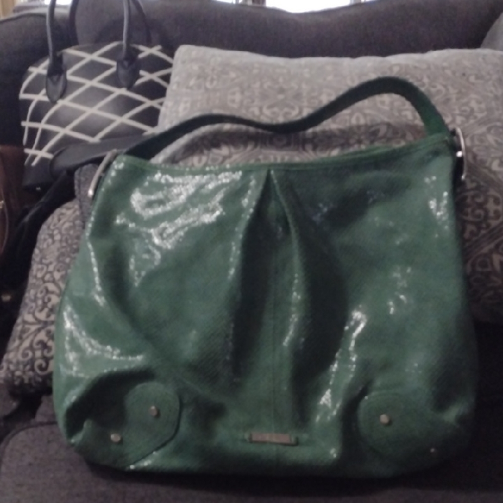 Cole Haan Shiny Green Shoulder Bag